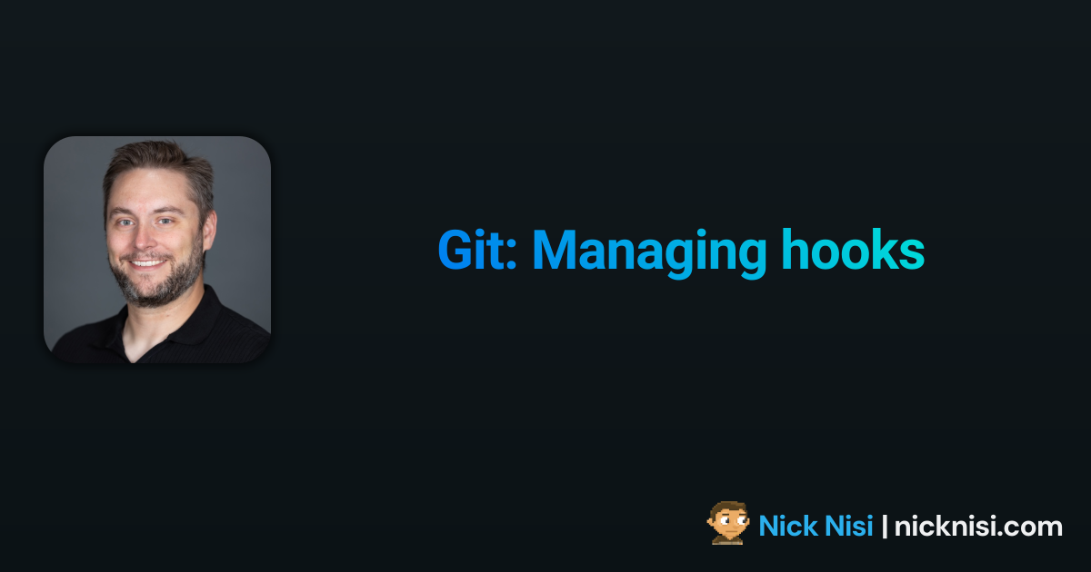 Git: Managing hooks